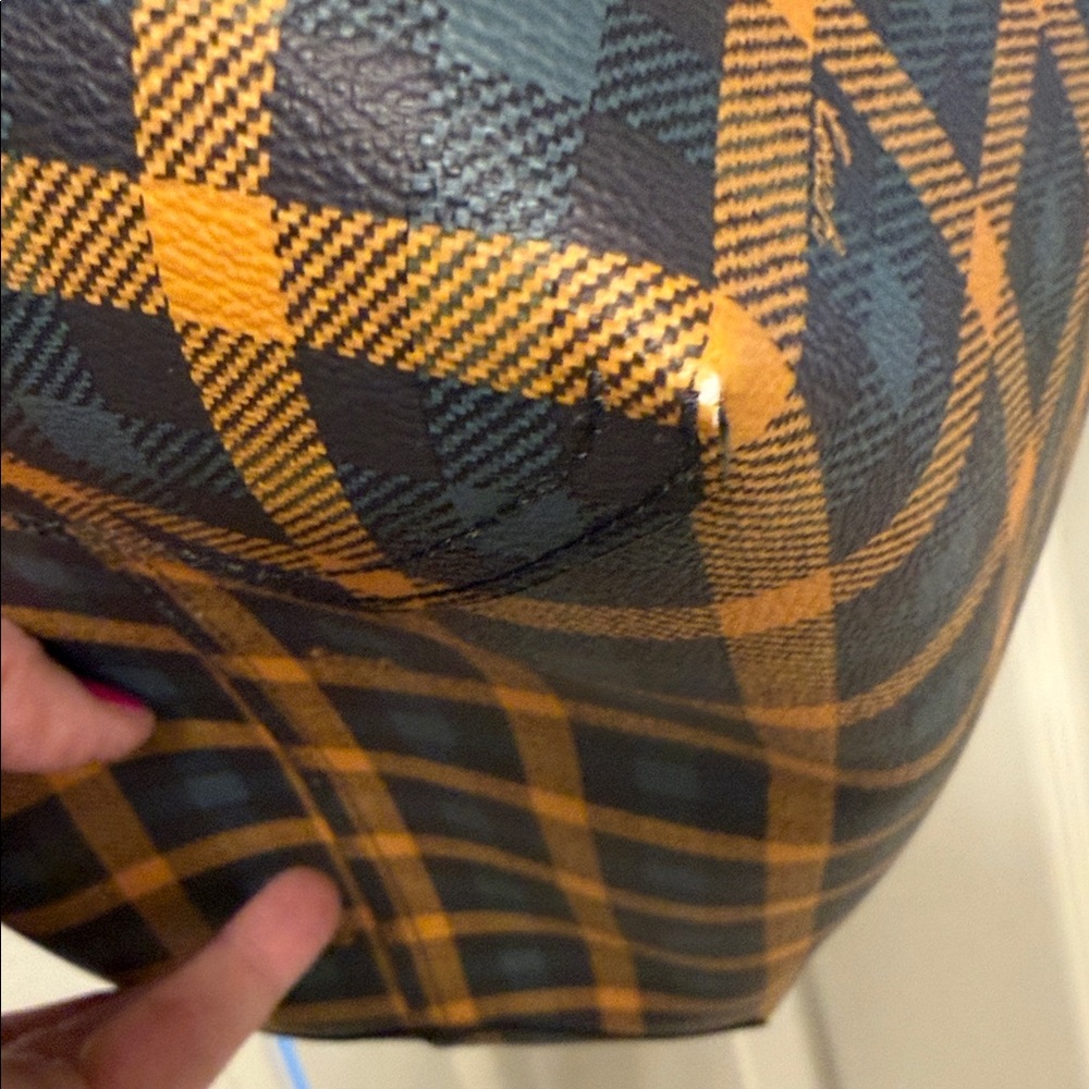 Coach Checkered Reservable Tote Bag - Yellow and Black - Picture 9 of 10